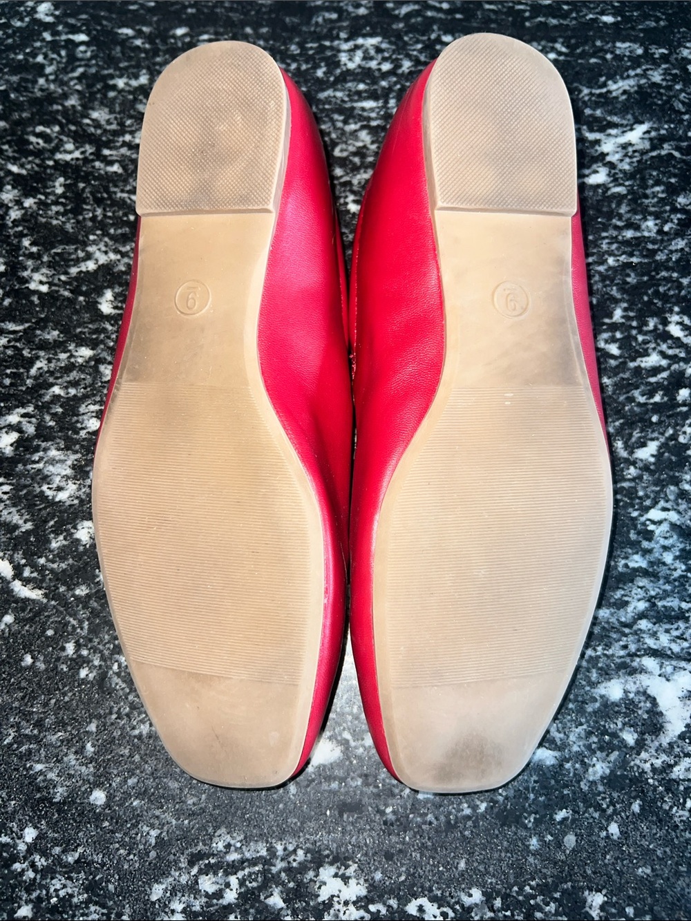 RED FLATS ❤️ SIZE 9 - Picture 3 of 3